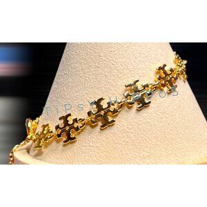 NEW!!!  Tory Burch Gold Kira Logo Clain Bracelet!